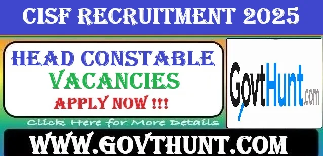 CISF Head Constable Recruitment 2025 – Apply for 30 Sports Quota Posts