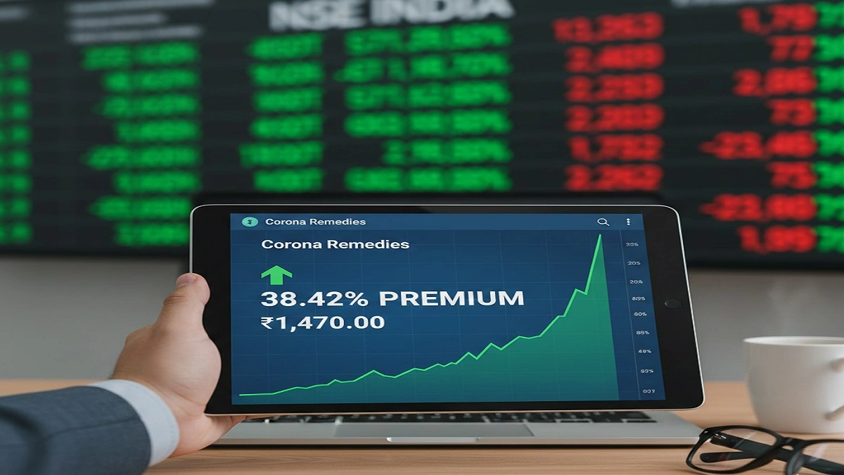 कोरोना रेमेडीज आईपीओ लिस्टिंग प्रीमियम 38% - मजबूत डेब्यू
