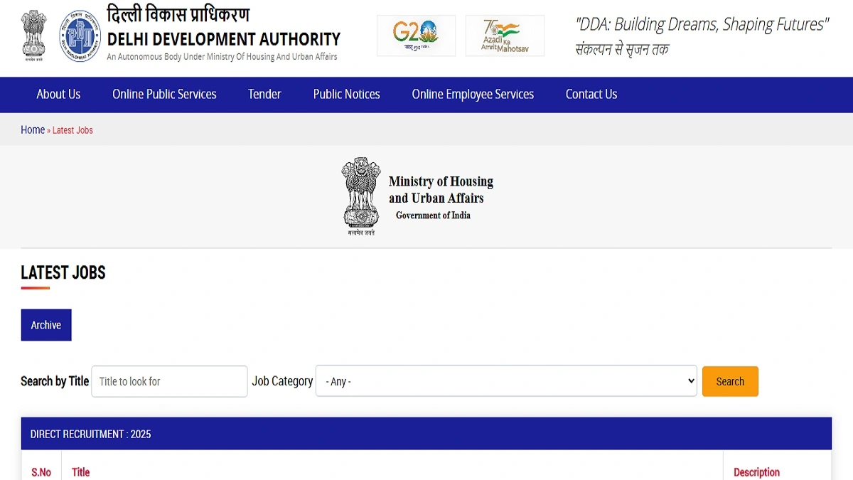 DDA Various Post Result 2026 Merit List PDF Download