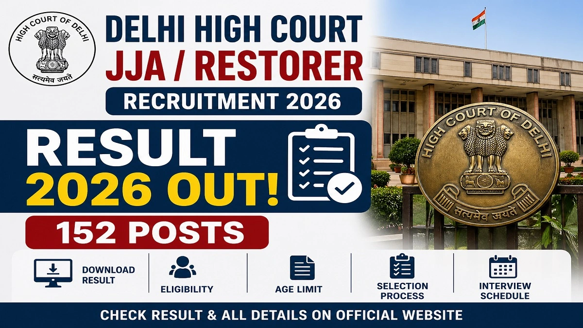 Delhi High Court JJA Restorer Result 2026 Download
