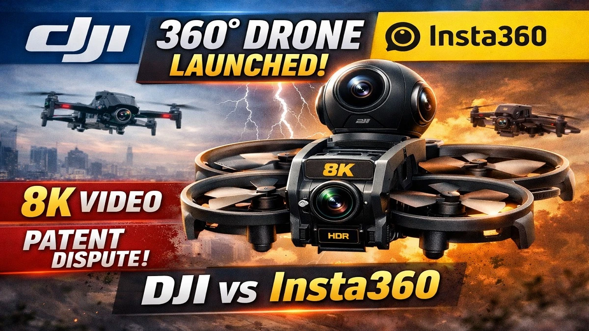 DJI Avata 360 drone with 8K camera and 360 degree aerial video technology