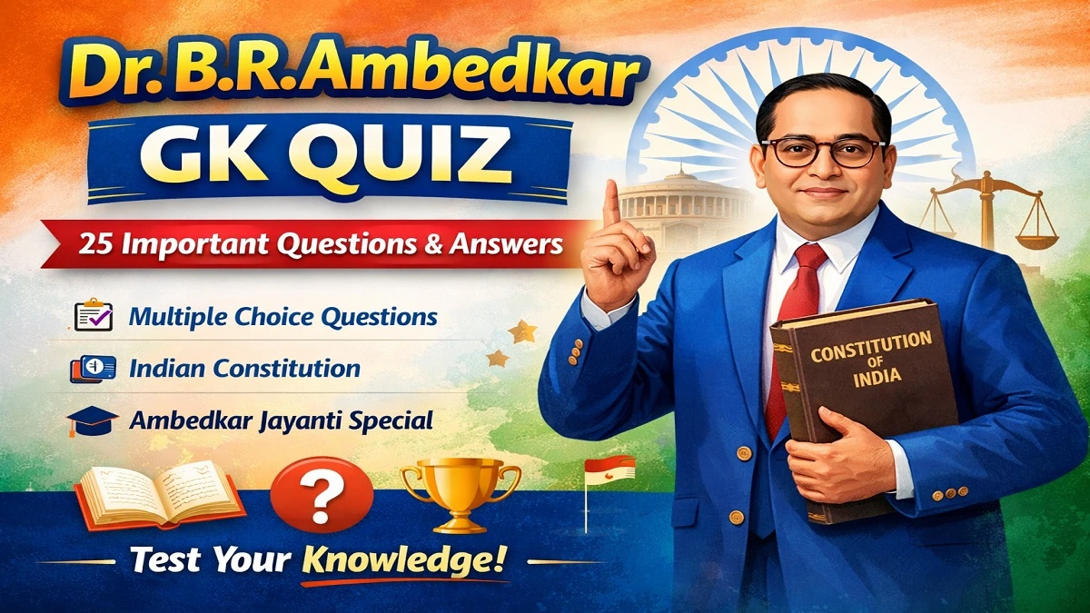 Dr BR Ambedkar GK Questions and Answers Quiz for Competitive Exams
