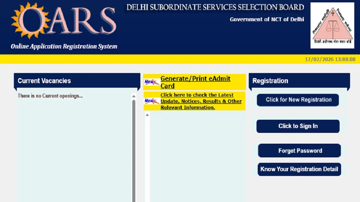 DSSSB EVGC Female Result 2026 Scorecard Download Notice