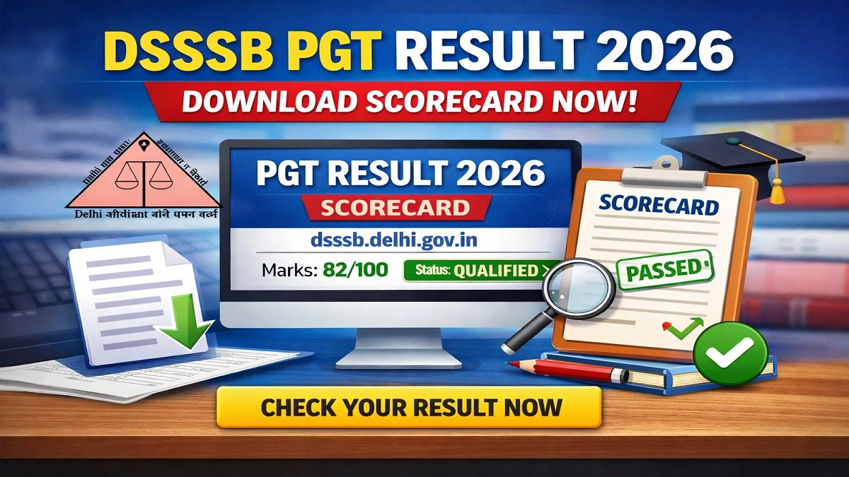 DSSSB PGT Result 2026 Scorecard Download Link