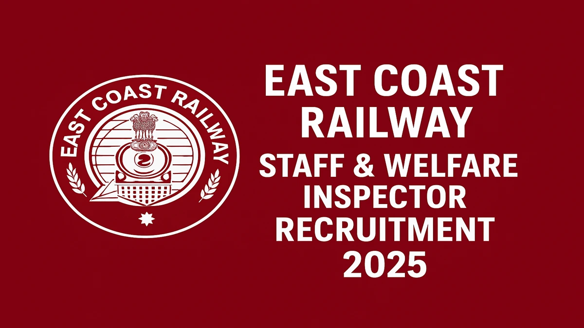 East Coast Railway Staff and Welfare Inspector Recruitment 2025 Notification