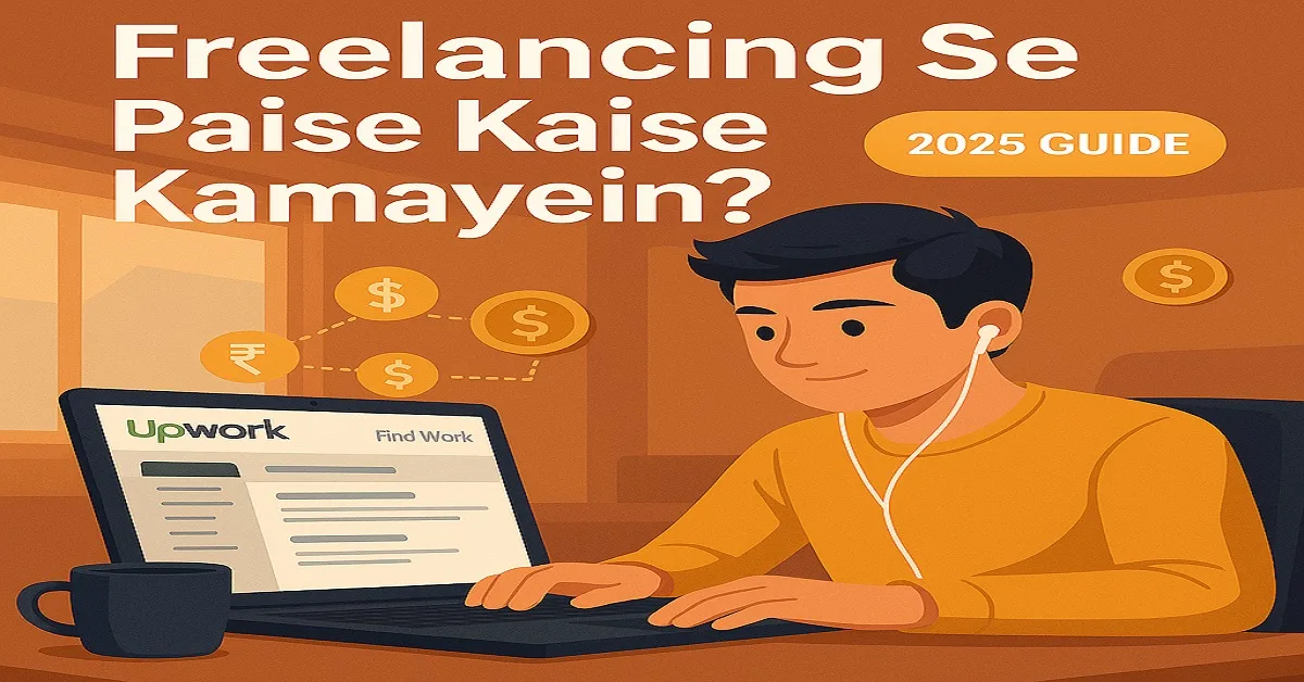 Freelancing se paise kaise kamaye - Mobile aur laptop par kaam karta hua student