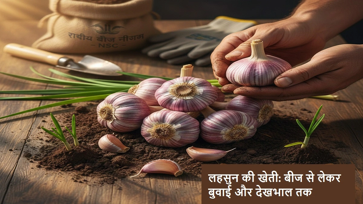 लहसुन की खेती के लिए बीज, बुवाई और देखभाल टिप्स