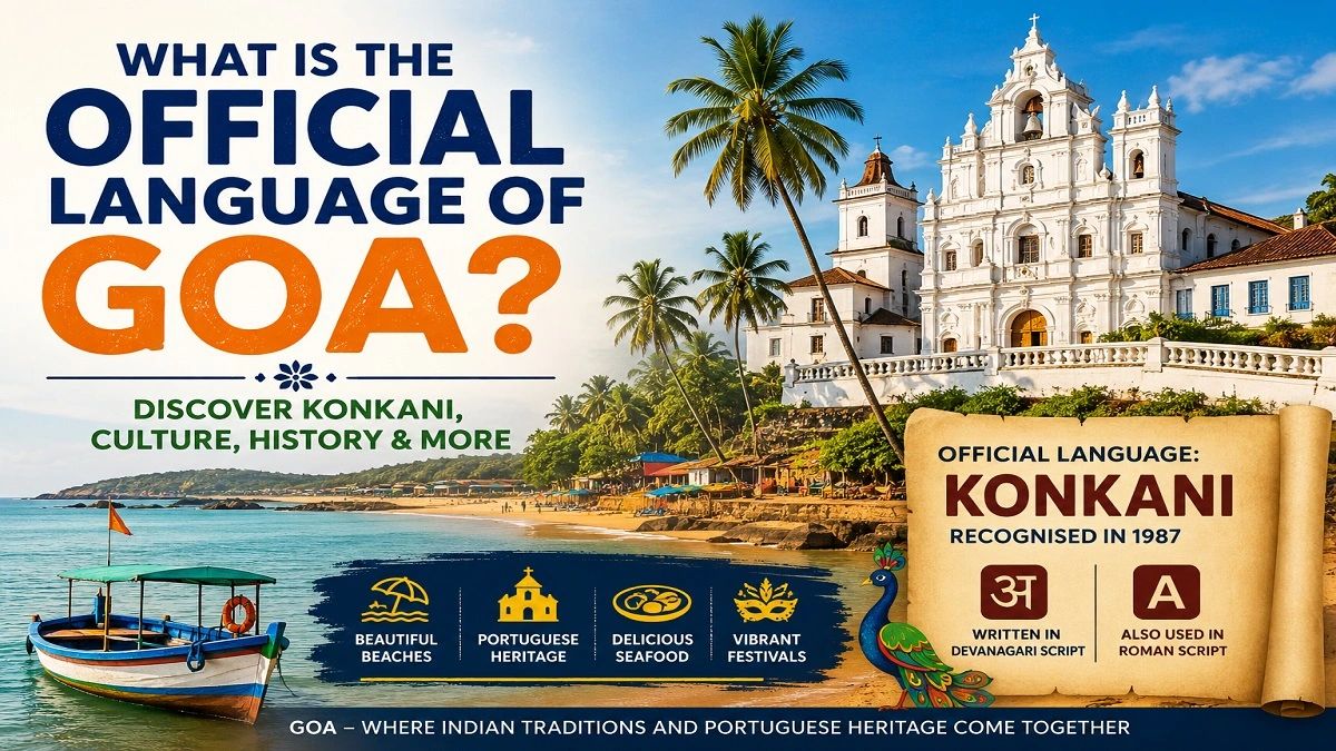Goa official language Konkani culture and Portuguese heritage