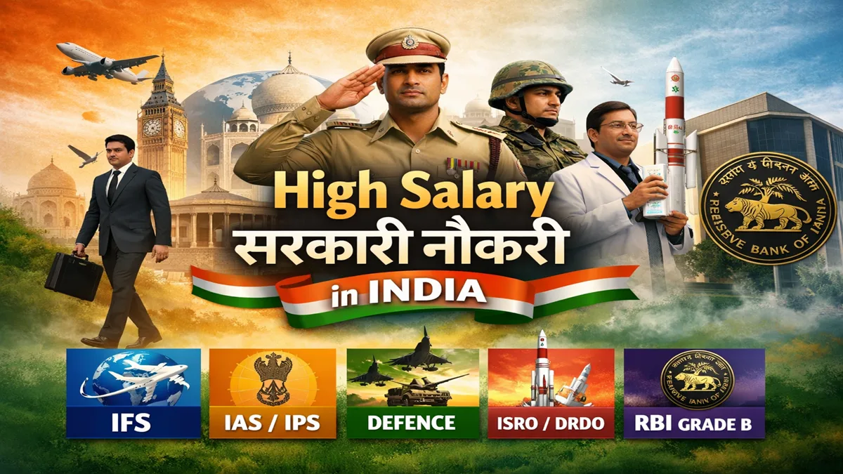 High Salary Sarkari Naukri – IFS, IAS, IPS, Defence, ISRO and RBI Grade B highest paying government jobs in India