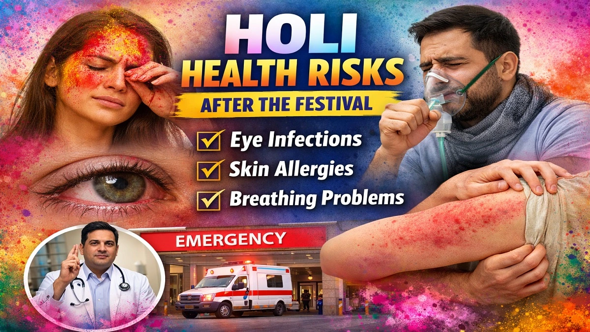 होली के रंगों से आंखों, त्वचा और सांस से जुड़ी स्वास्थ्य समस्याएं बढ़ने पर डॉक्टर की सलाह