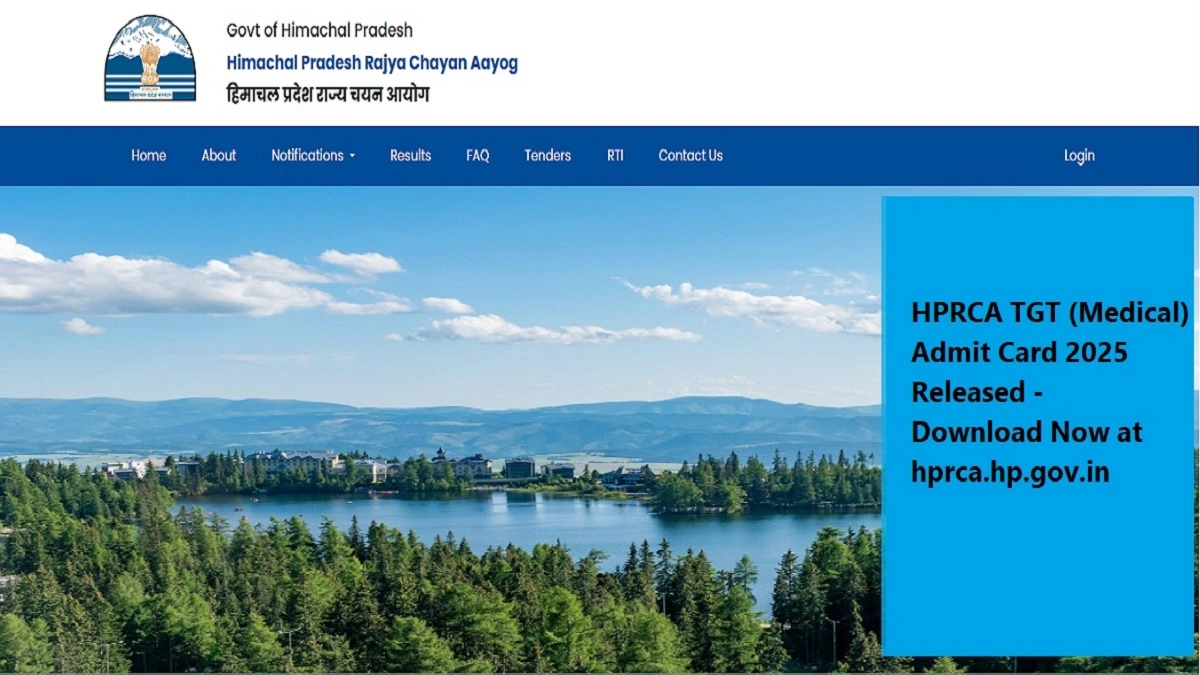 HPRCA TGT (Medical) Admit Card 2025 Download