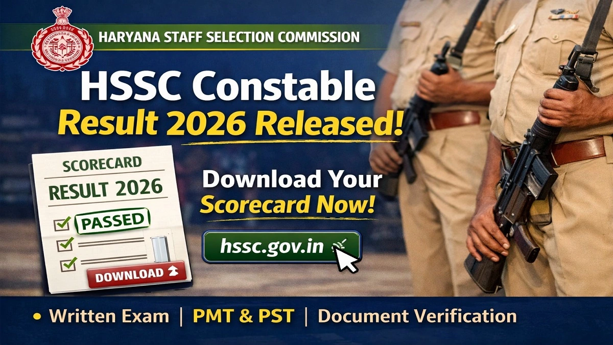 HSSC Constable Result 2026 Scorecard Download Haryana Police
