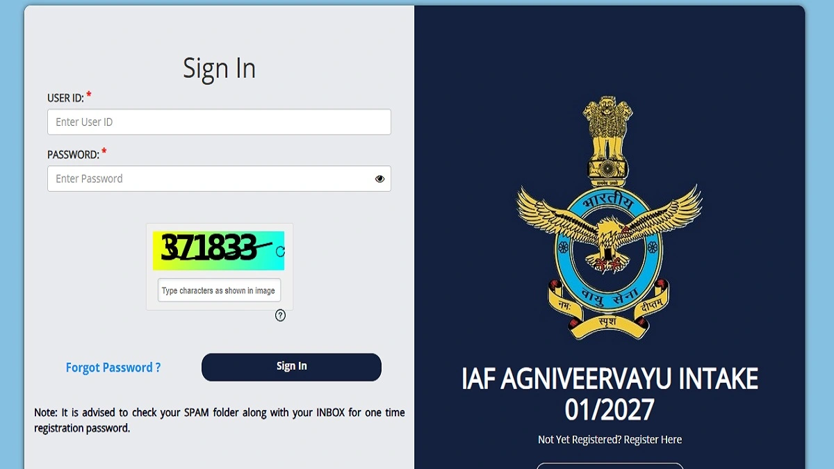 Indian Air Force Agniveervayu Recruitment 01/2027 – Online Application for Unmarried Candidates