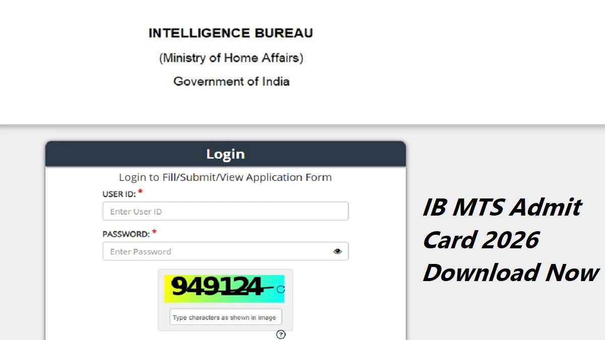 IB MTS Admit Card 2026 download link for MTS exam date and exam city details