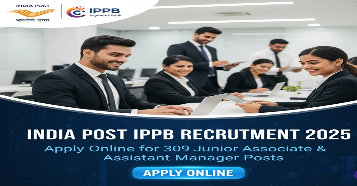 India Post IPPB Recruitment 2025 – Apply Online for 309 Junior Associate and Assistant Manager Posts