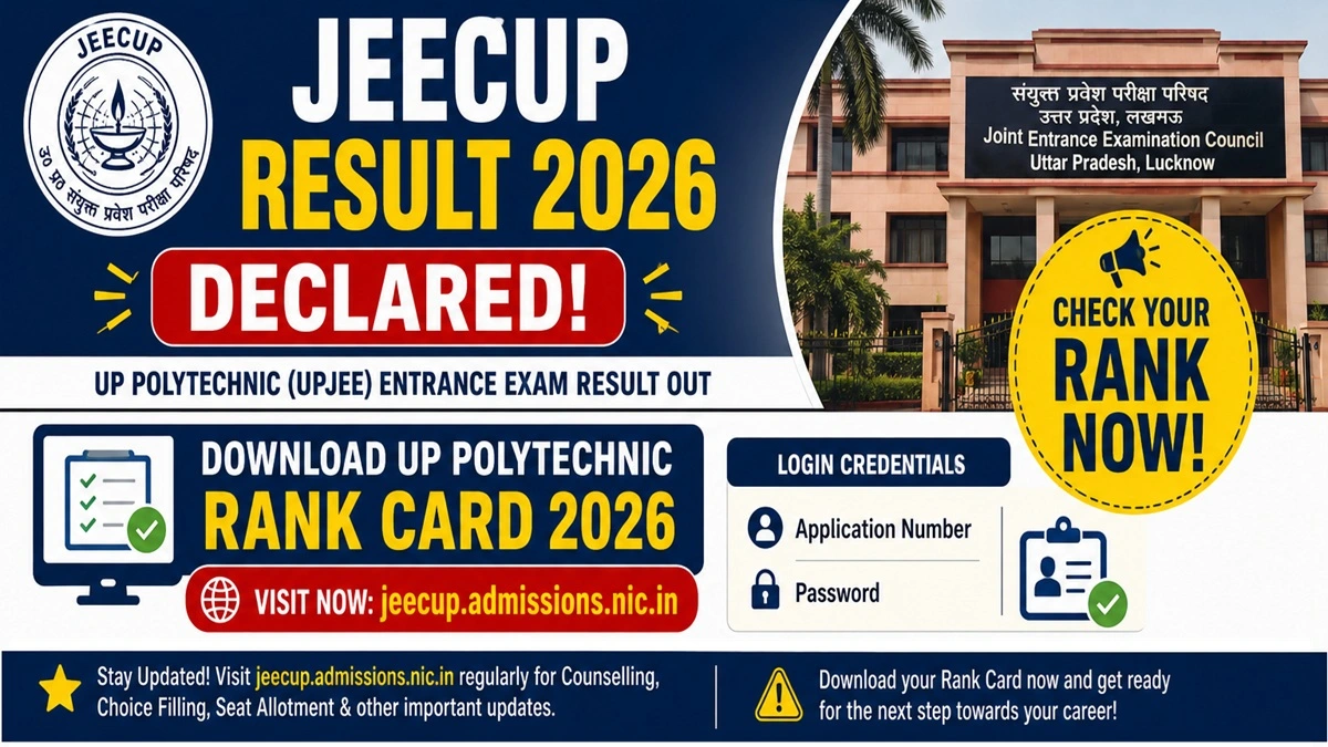 JEECUP Result 2026 Released