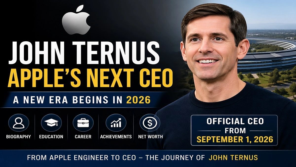 John Ternus Apple CEO 2026 biography career education net worth