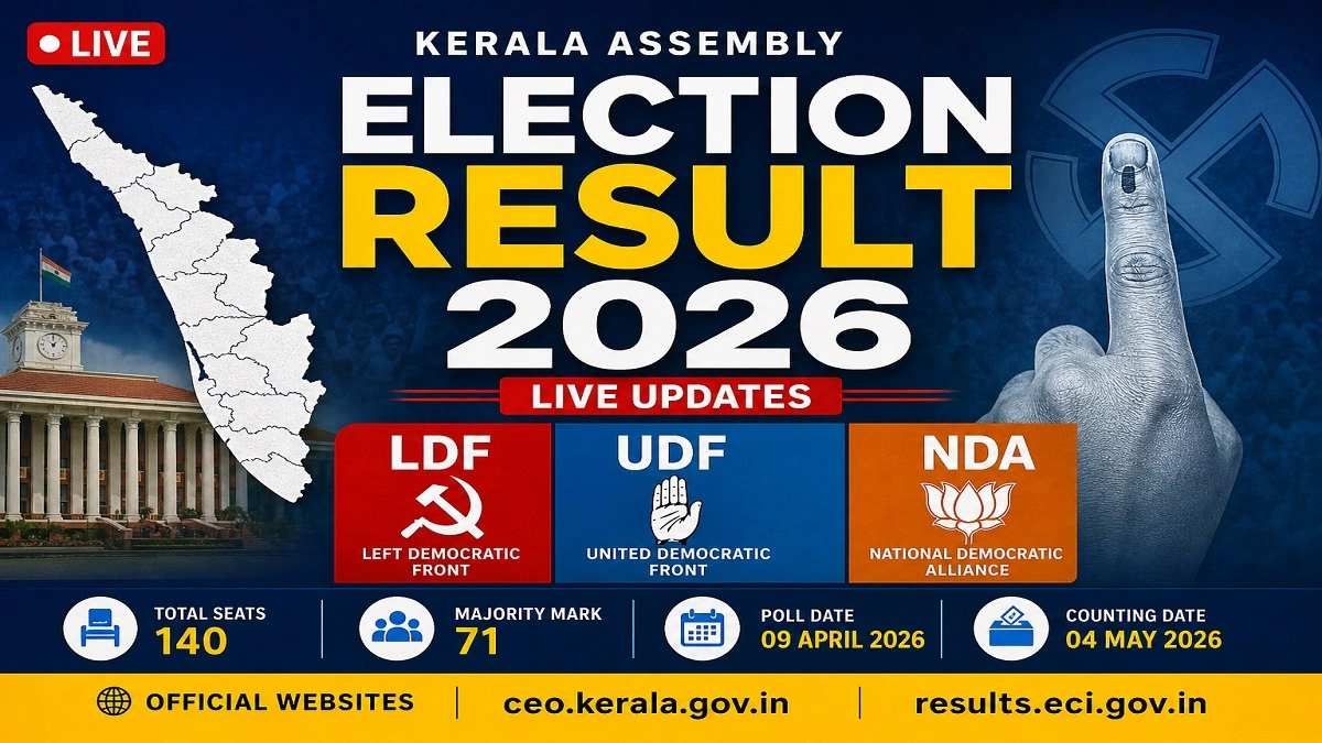 Kerala Assembly Election Result 2026 live update counting seats LDF UDF NDA