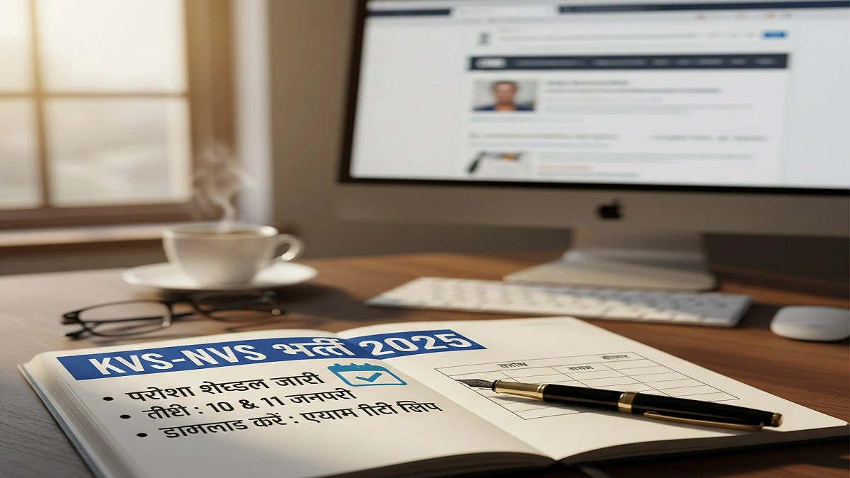 CBSE द्वारा जारी KVS और NVS भर्ती 2025 टियर-1 परीक्षा तिथि और समय की जानकारी