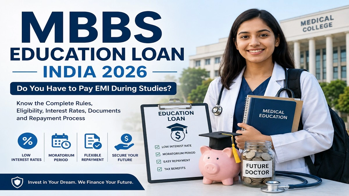 MBBS Education Loan India 2026 medical student education loan EMI rules featured image