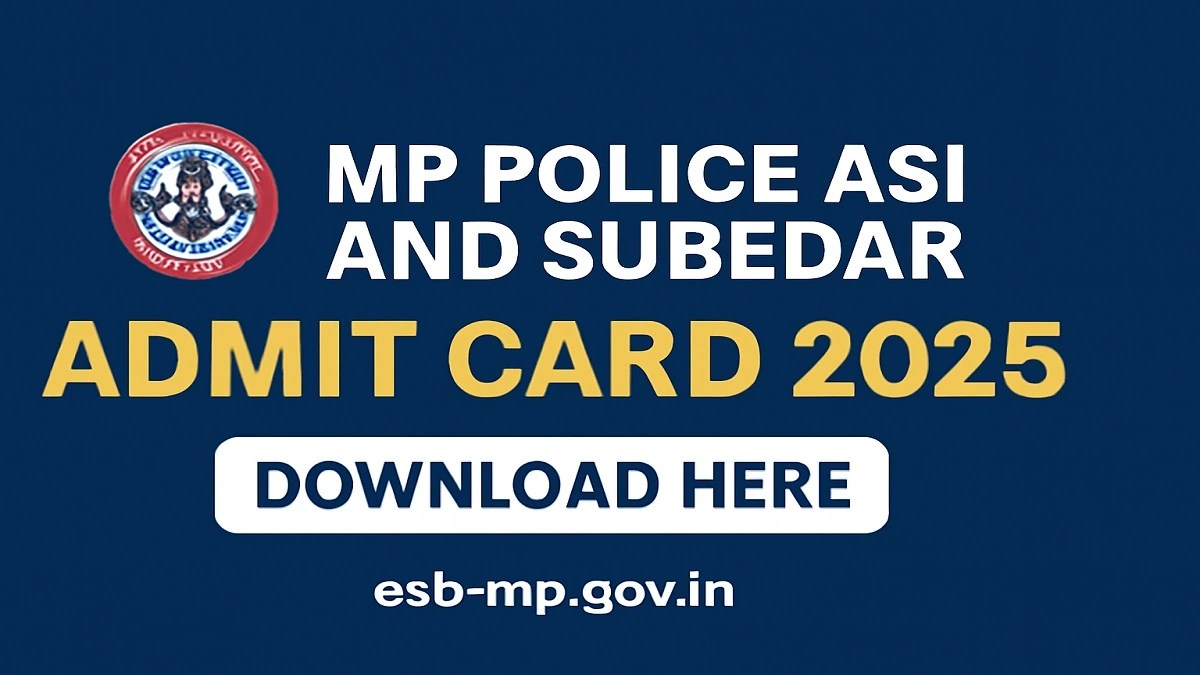 MP Police ASI and Subedar Admit Card 2025 Download – Official Hall Ticket