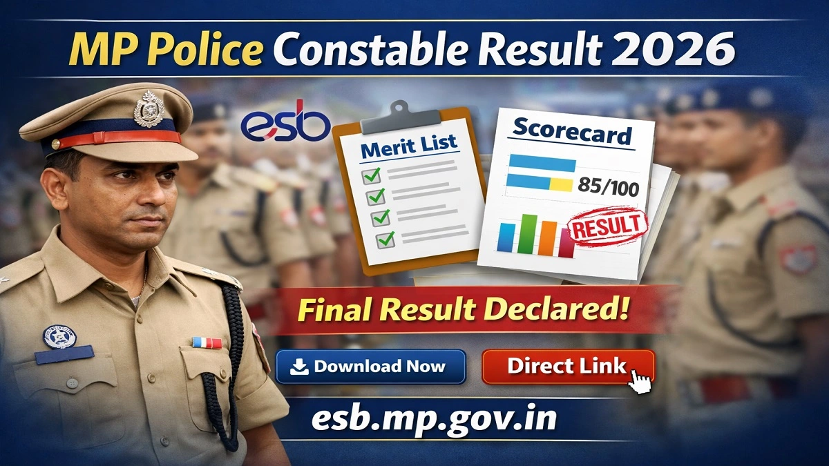 MP Police Constable Final Result 2026 merit list scorecard download
