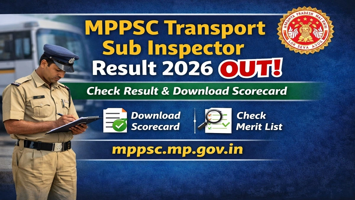 MPPSC Transport Sub Inspector Result 2026 Download Scorecard