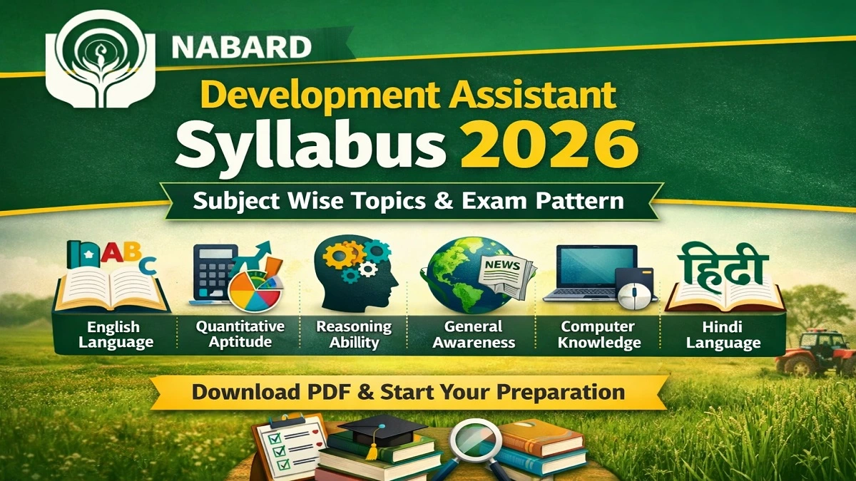 NABARD Development Assistant Syllabus 2026 subject wise topics and exam pattern