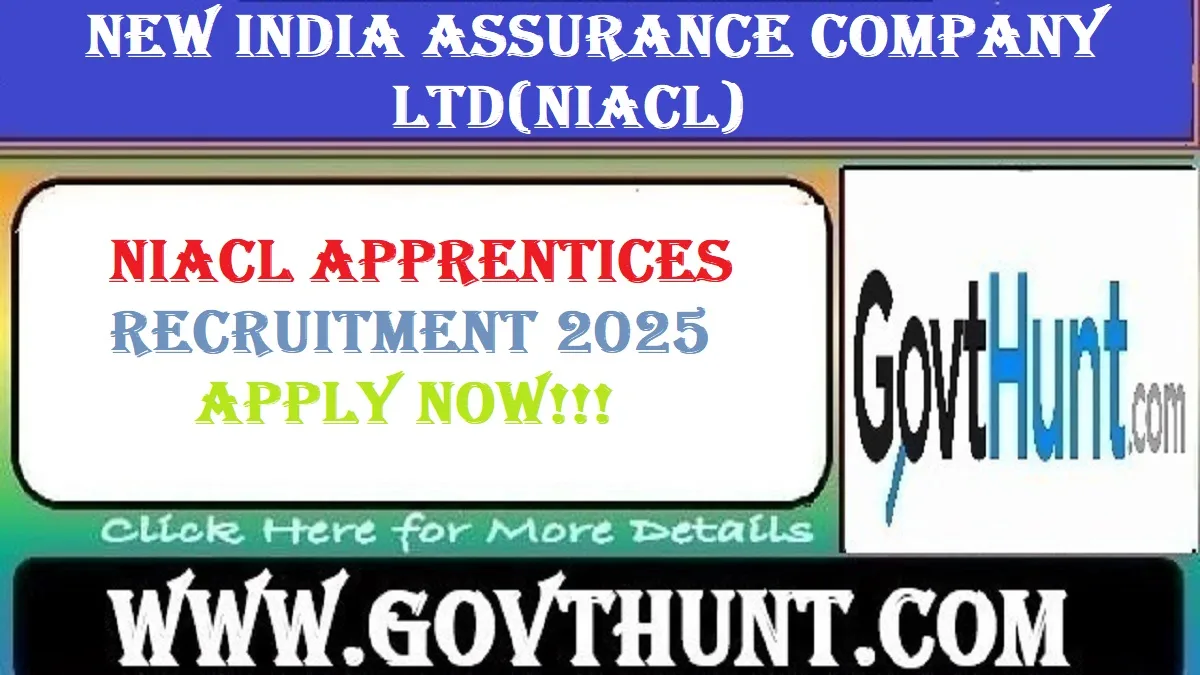 NIACL Apprentices Recruitment 2025 online application for 500 apprentice vacancies across India||NIACL Apprentices 2025 online application for 500 vacancies across India