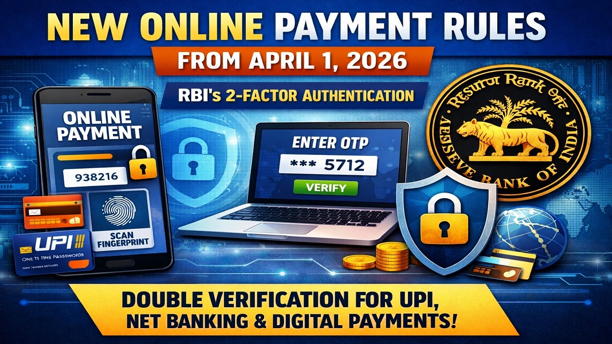 RBI new online payment rules 2026 two factor authentication for UPI net banking and digital payments