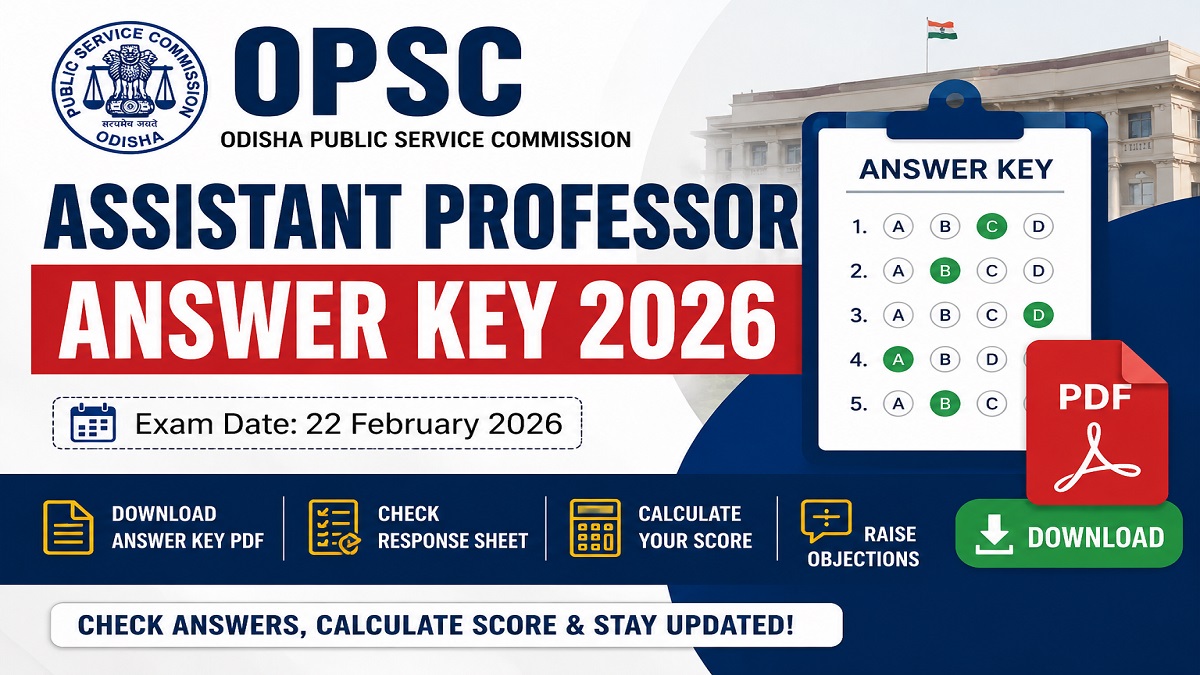 OPSC Assistant Professor Answer Key 2026 PDF Download