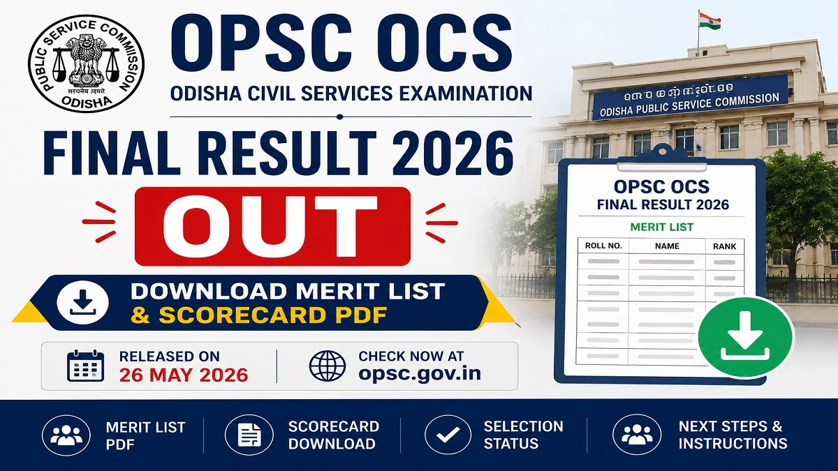OPSC OCS Final Result 2026 Merit List and Scorecard Download