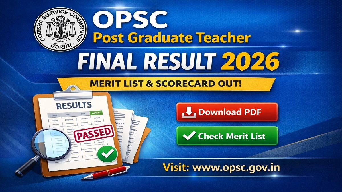 OPSC PGT Final Result 2026 merit list and scorecard download