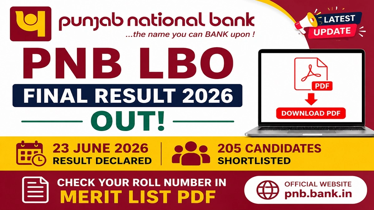 PNB LBO Final Result 2026 Merit List PDF Download for Local Bank Officer JMGS-I