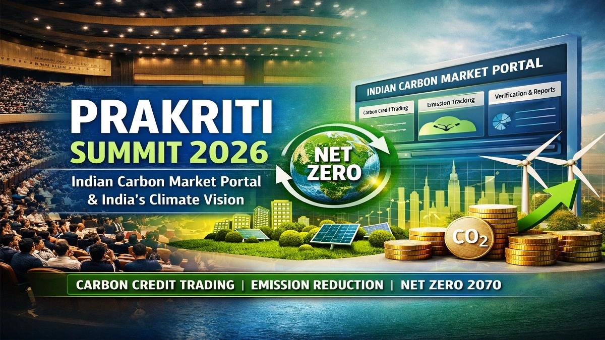 Prakriti Summit 2026 at Yashobhoomi New Delhi and launch of Indian Carbon Market Portal India