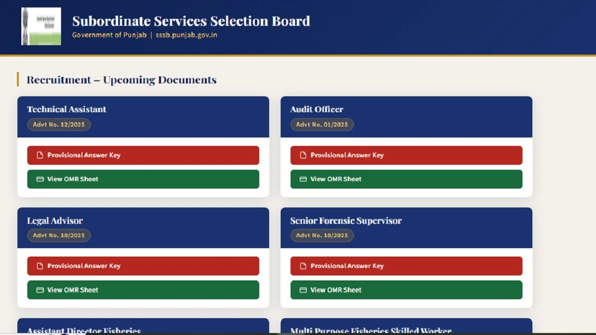 PSSSB Technical Assistant Audit Officer Answer Key 2026 PDF Download