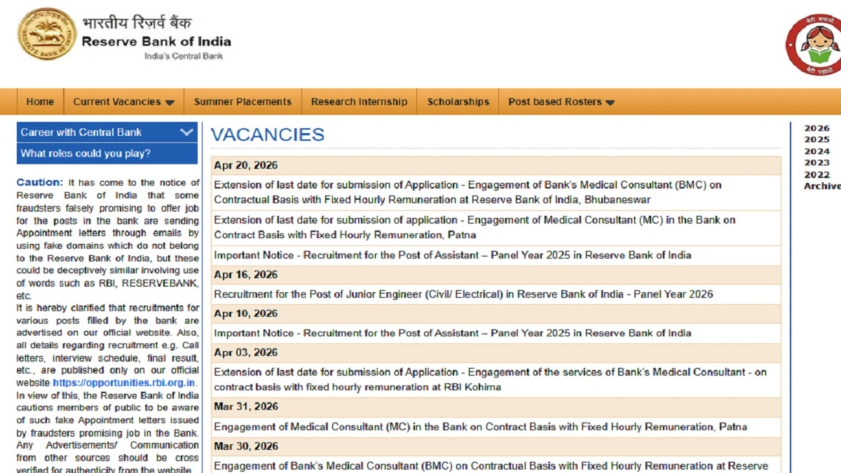 RBI Officer Grade B Recruitment 2026 Apply Online for 60 Posts Notification