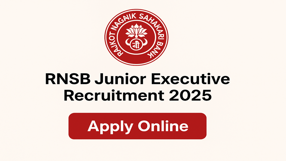 RNSB Junior Executive Recruitment 2025 Apply Online