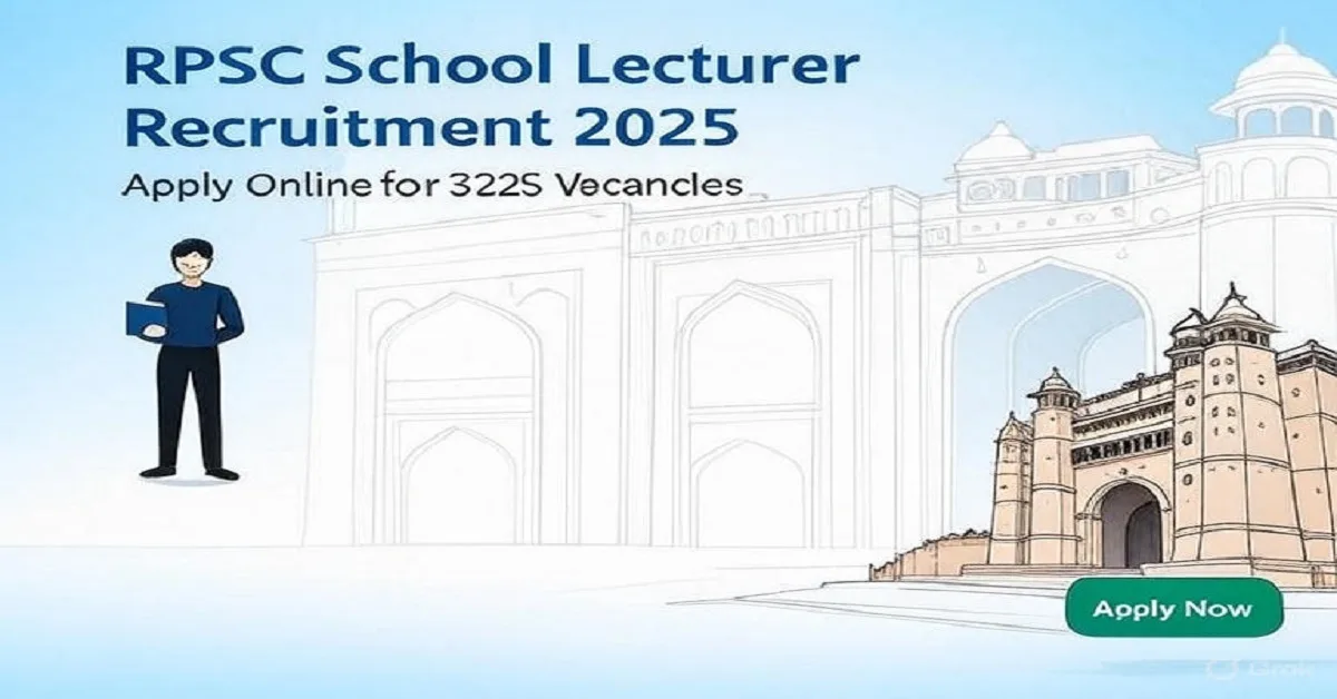 RPSC School Lecturer Recruitment 2025 – Apply Online for 3225 Teaching Posts