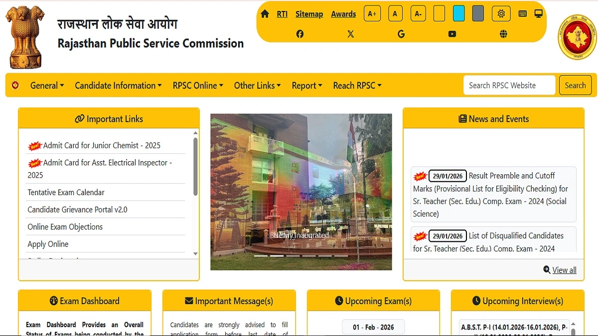 RPSC Senior Teacher Grade 2 TGT Teacher Result 2025 Download