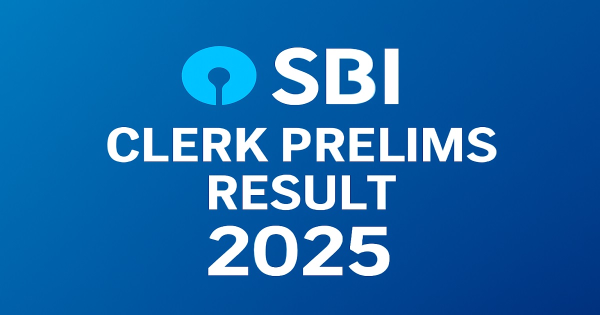 SBI Clerk Prelims Result 2025 - Official Result Announcement at sbi.bank.in