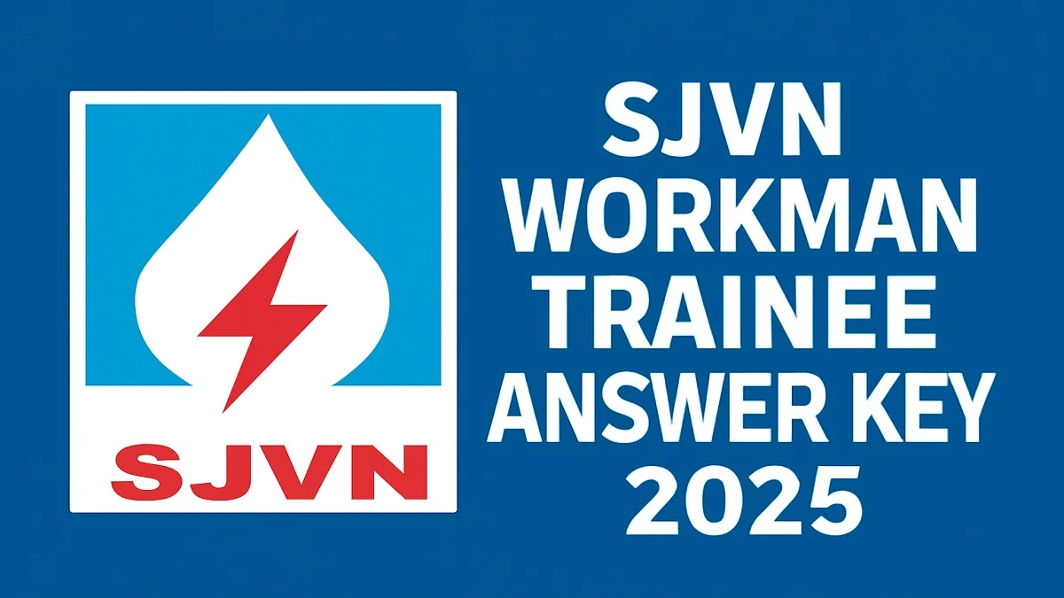 SJVN Workman Trainee Answer Key 2025 – Download PDF