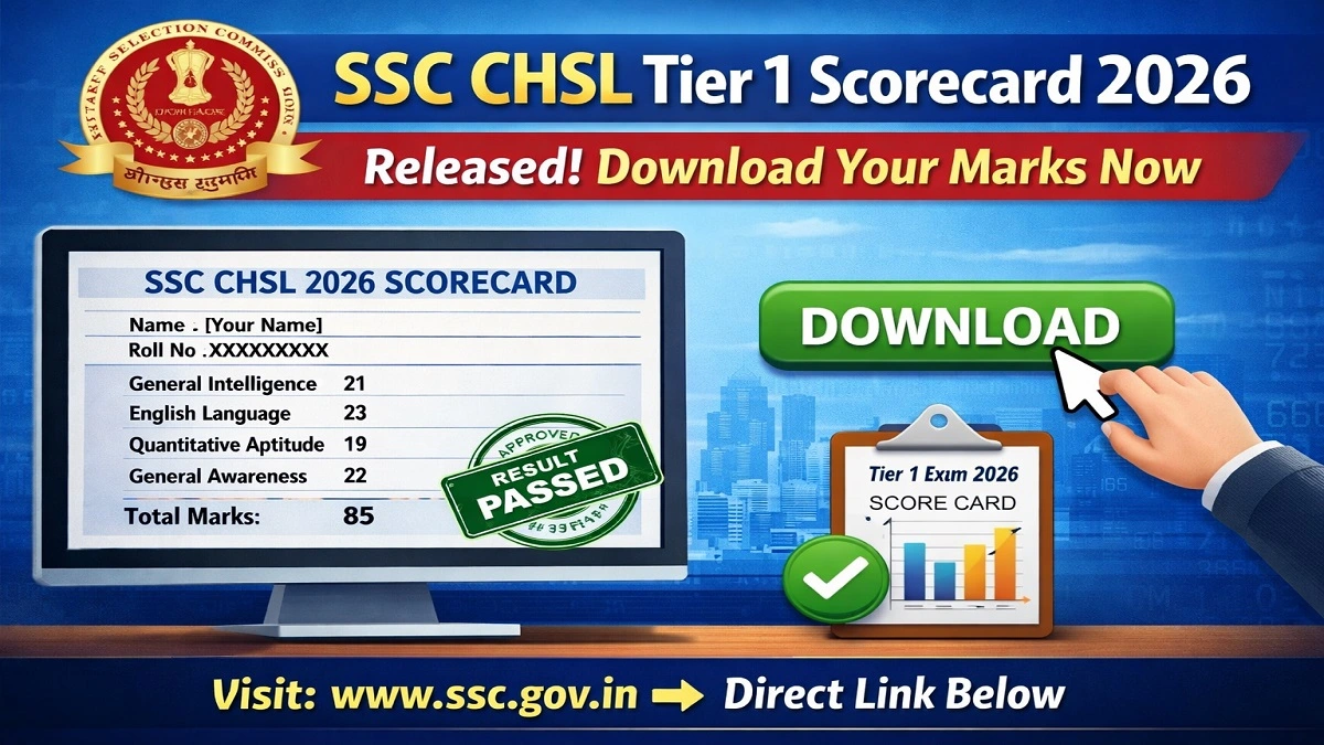 SSC CHSL Tier 1 Scorecard 2026 Download Marks