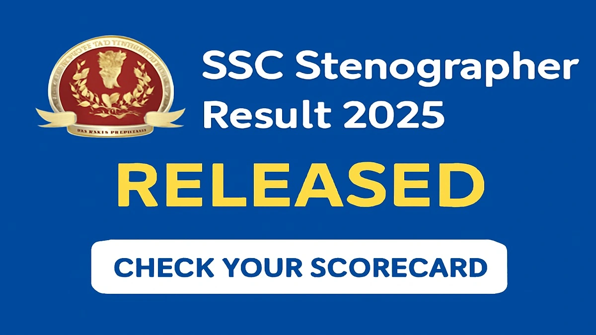Check your SSC Stenographer Result 2025 for Grade C & D posts - Download scorecard from ssc.gov.in