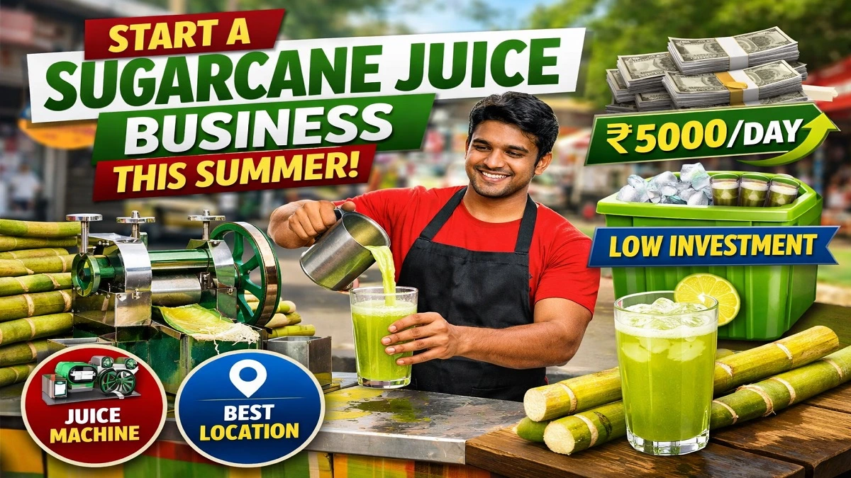 Sugarcane Juice Business Idea in Summer – कम लागत में गन्ने के जूस का बिजनेस शुरू कर रोजाना अच्छी कमाई करने का आसान तरीका
