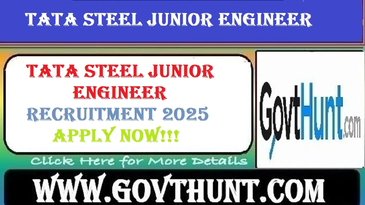 Tata Steel Junior Engineer Recruitment 2025 Online Application