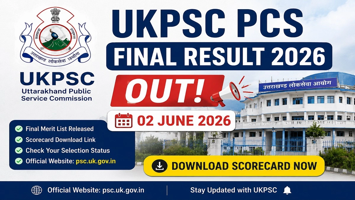 UKPSC PCS Final Result 2026 merit list and scorecard download notification
