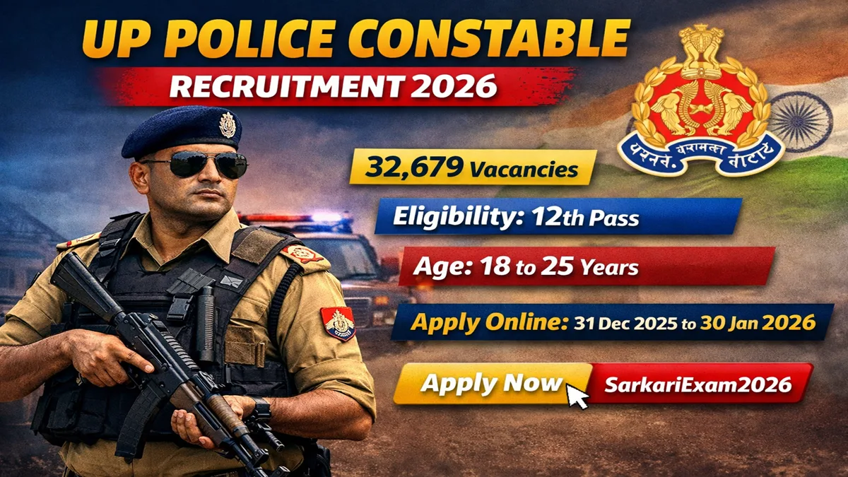 UP Police Constable Recruitment 2026 Notification Apply Online