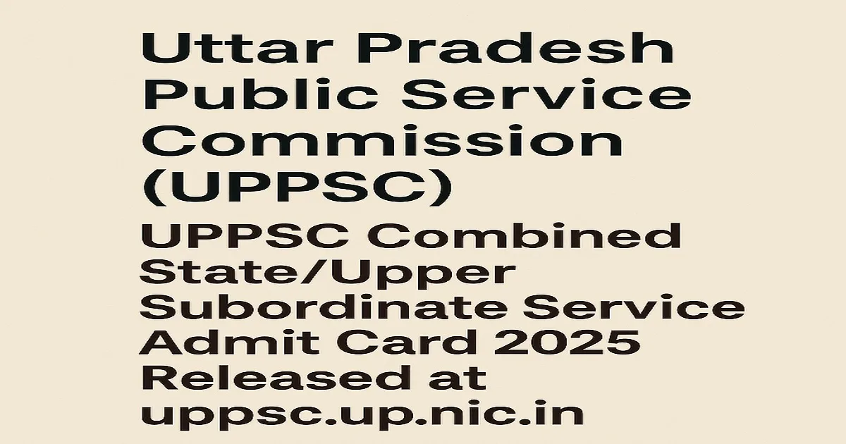 UPPSC Combined State/Upper Subordinate Service Mains official announcement graphic