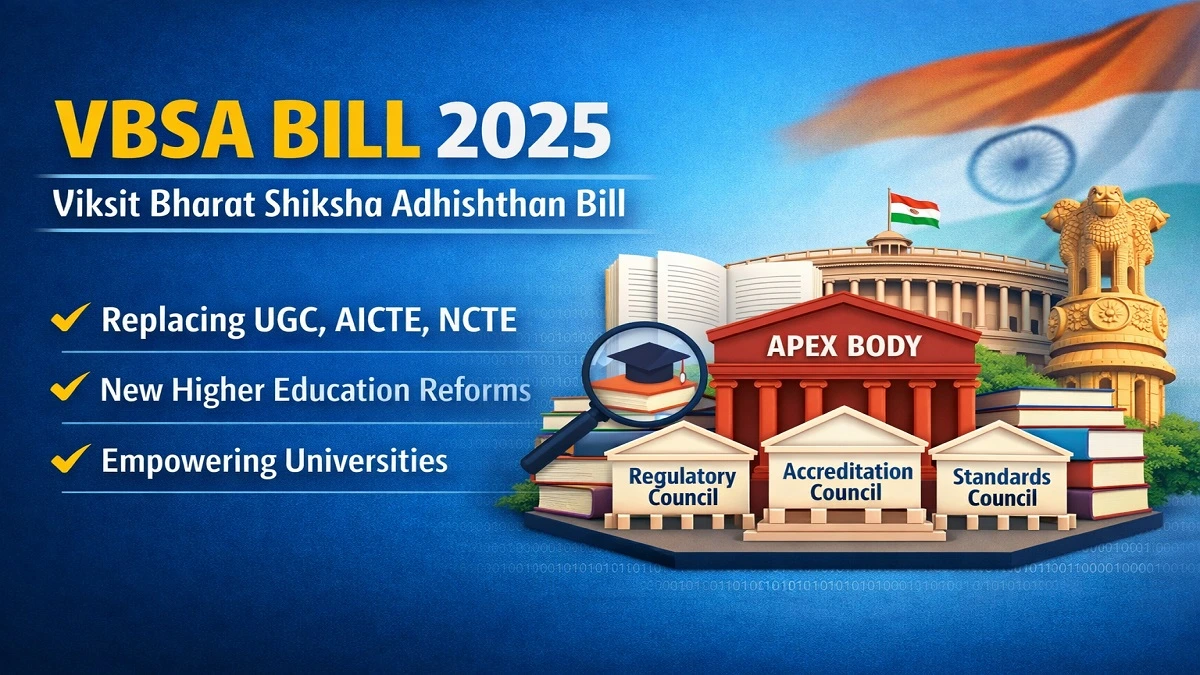 VBSA Bill 2025 क्या है – Viksit Bharat Shiksha Adhishthan Bill जानकारी